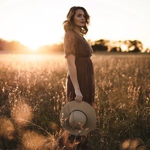 WORN ONCE- altr’d state brand, lace, mauve dress